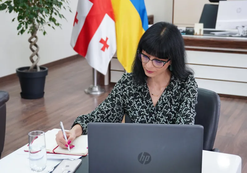 თეა ახვლედიანი უკრაინის ვიცე-პრემიერს, უკრაინის დროებით ოკუპირებული ტერიტორიების რეინტეგრაციის მინისტრ ოლექსი რეზნიკოვს შეხვდა