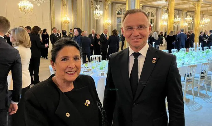 Salome Zurabishvili to Andrzej Duda: Thank you for standing by Georgia, especially in these dark hours of repression and terror