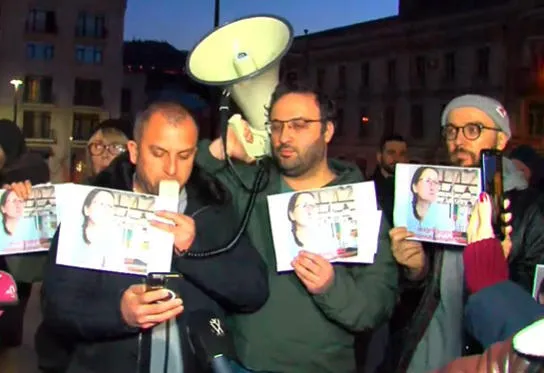 Media representatives express solidarity with arrested Batumelebi director and demand her release
