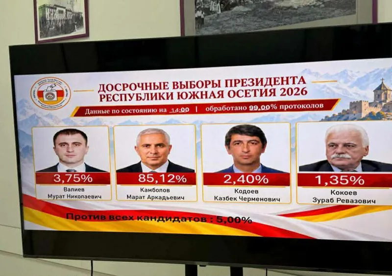 Агентство RES - По предварительным результатам, на т.н. президентских выборах в оккупированном Цхинвали лидирует Марат Камболов