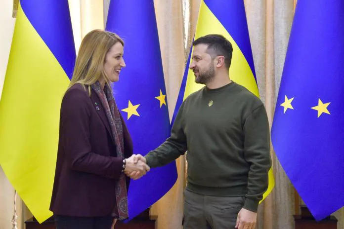 Роберта Метсола – Надеюсь, что переговоры о вступлении Украины в ЕС, начнутся в этом году