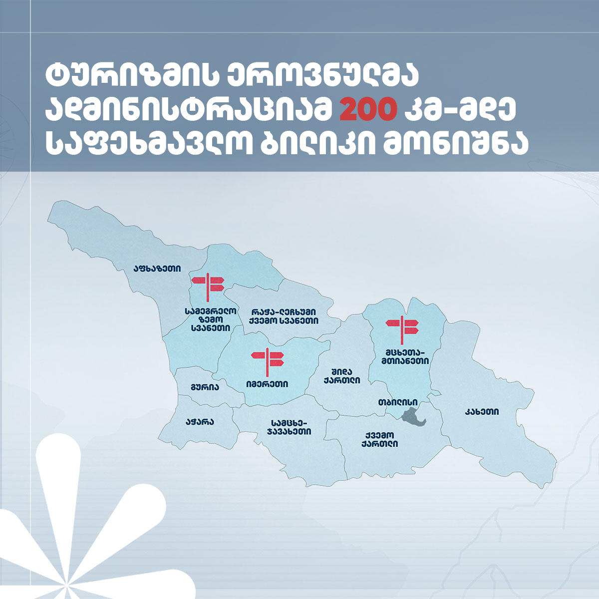 ტურიზმის ეროვნული ადმინისტრაცია - სათავგადასავლო ტურიზმის განვითარების მიზნით 200 კმ-მდე საფეხმავლო ბილიკი მოინიშნა