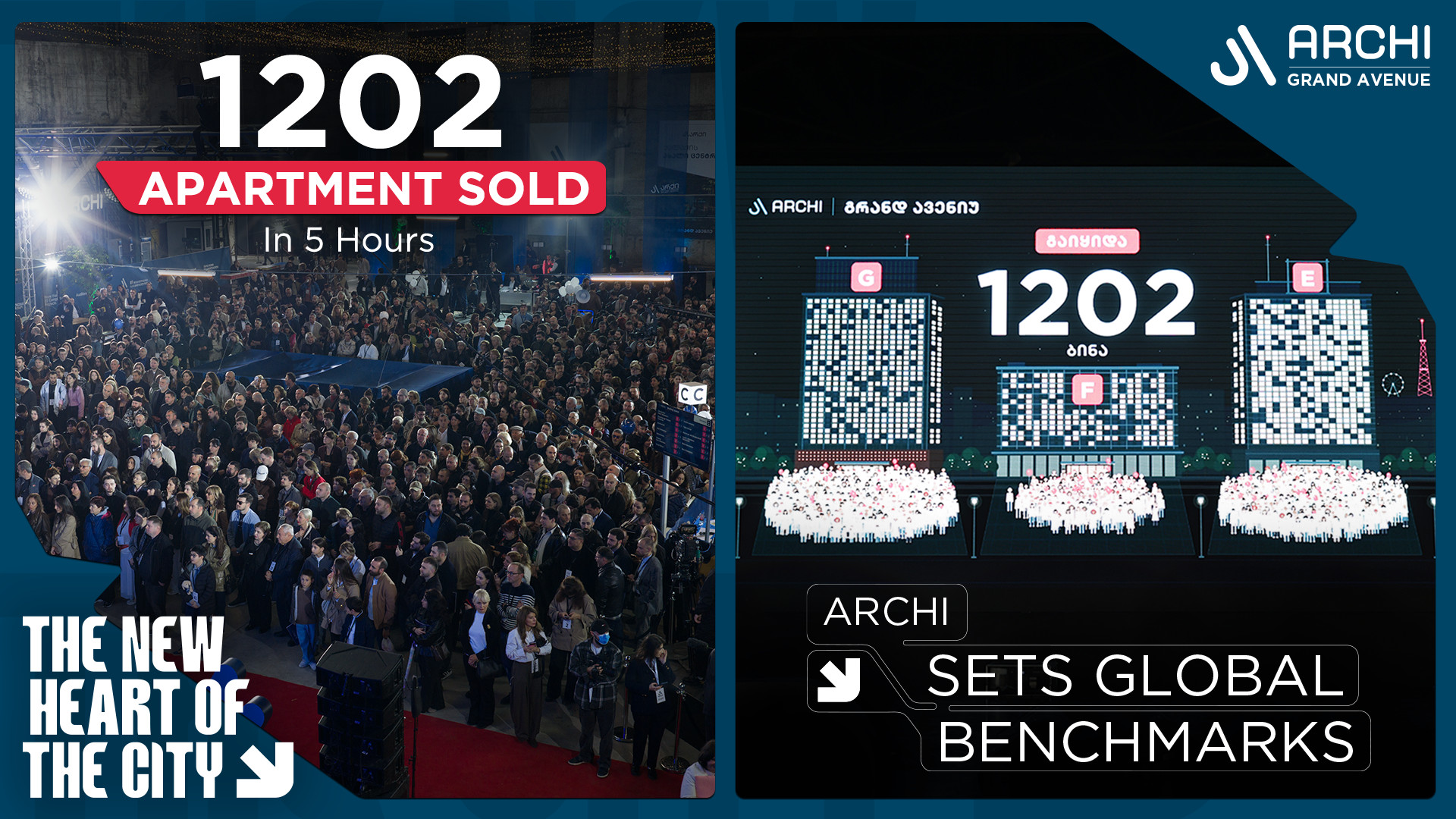 Archi Sets Global Benchmarks: 1202 Apartments Sold in Only 5 Hours at Archi Grand Avenue
